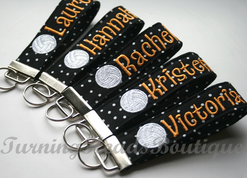Volleyball Keychain / Sports Key Fob / Bag Tag / Coach Gift Etsy