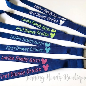 Disney Cruise Lanyard ID Badge Holder / Personalized / Family Reunion/ Cruise Key card Strap /Monogrammed Carnival cruise lanyard/ Gift