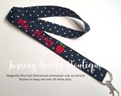 Teacher Lanyard ID Badge Holder with APPLE Personalized Monogrammed Teacher Appreciation Gift Preschool Teacher Gift Gifts for her