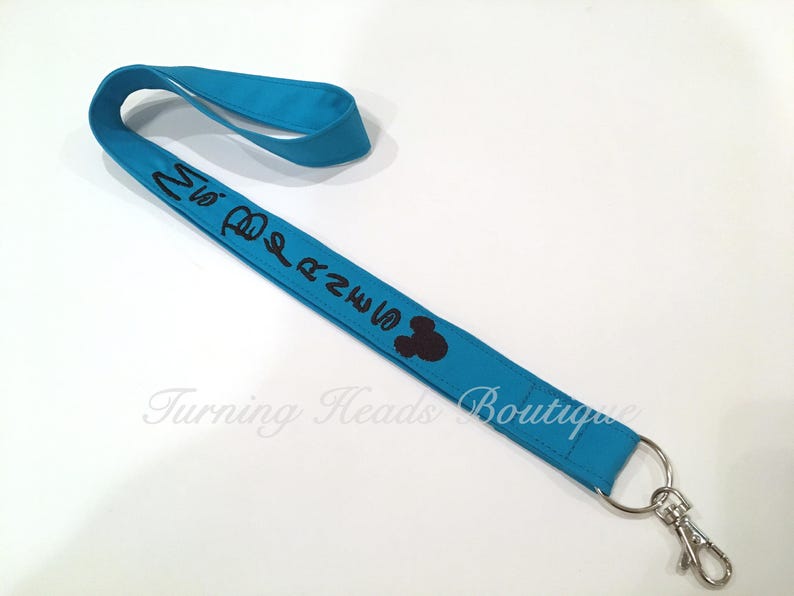 Disney Lanyard ID Badge Holder With Disney Mickey Ears / Etsy