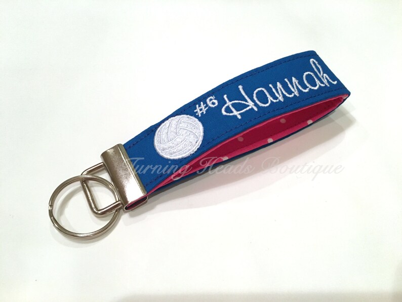 Personalized Sports Tag / Sports Keychain / Volleyball Etsy