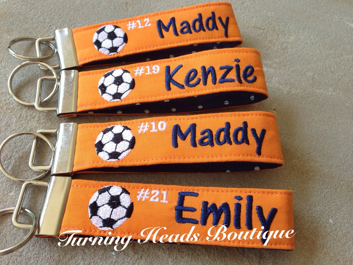 Personalized Sports Tag / Sports keychain / Monogrammed Key Etsy