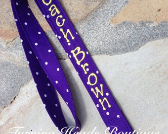 Lanyard ID Badge Holder / Personalized / Monogrammed Lanyard / Teacher Appreciation Gift/Fabric Neck Lanyard/ Gifts under 20/ ID key strap