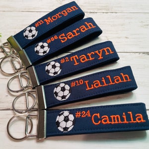 Personalized Sports Tag / Sports keychain / Monogrammed Key fob / Soccer bag tag / team gift/ Coach gift/ Soccer ID tag/