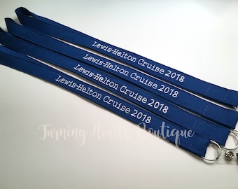 Cruise Lanyard ID Badge Holder / Personalized Lanyard  / Family Reunion/ Disney Cruise/ Cruise Key Strap/Monogrammed Carnival cruise lanyard