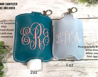 Personalized Hand Sanitizer Holder/ PocketBac Sanitizer case /Fits 1 oz or 2 oz/ Faux leather/ Custom Made / Back to School/ Teacher Gift