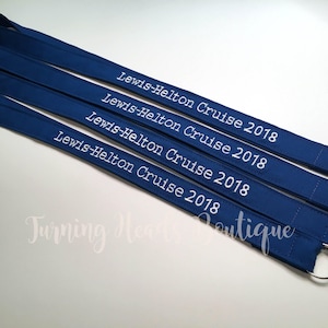 Cruise Lanyard ID Badge Holder / Personalized Lanyard  / Family Reunion/ Disney Cruise/ Cruise Key Strap/Monogrammed Carnival cruise lanyard