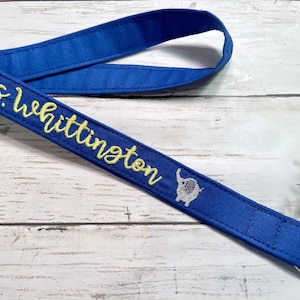 Teacher Lanyard ID Badge Holder with ELEPHANT / Personalized Teacher Appreciation Gift/ Fabric Preschool teacher lanyard/ Neck Strap for ID