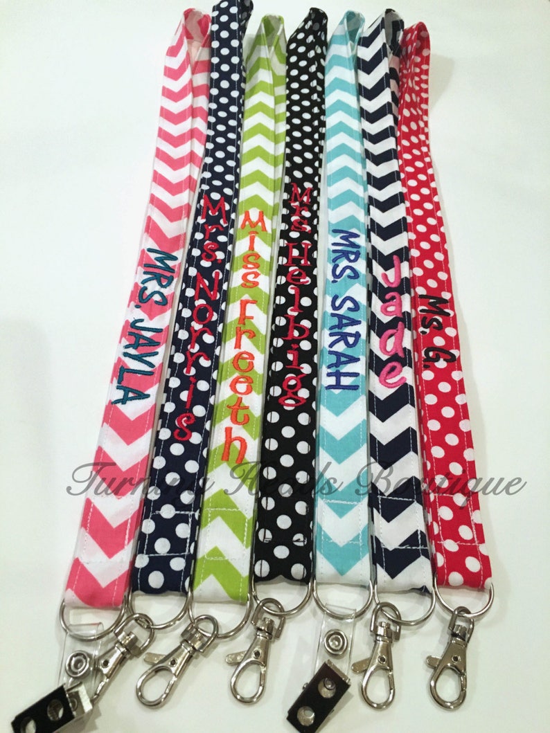 Teacher Lanyard ID Badge Holder / Personalized Lanyard / Etsy