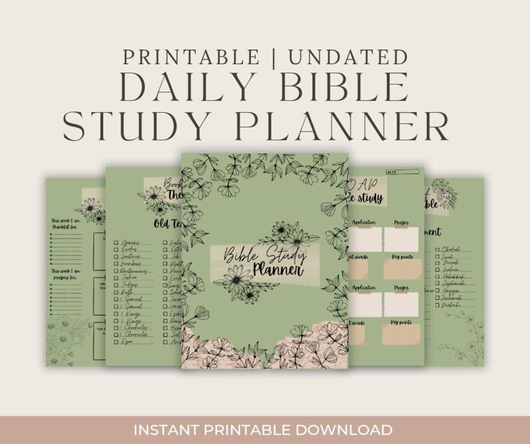 Printable Bible Study Journal for Women: Prayer & Scripture Tracker ...