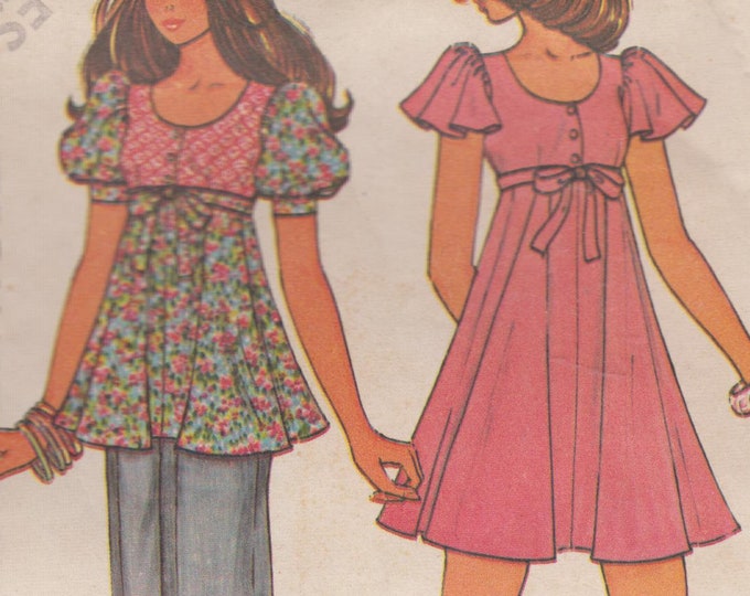 EASY Vintage Sewing Pattern for Empire Waist Dress and Blouse Etsy