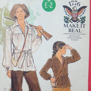 UNCUT Sewing Pattern for Adult Men&#39;s 1776 Revolutionary War Costume, Outlander, Frontiersman - Butterick 4209