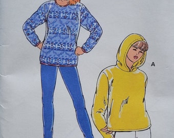 1990s Sewing Pattern for Women's Hooded Sweatshirt and Leggings - Sizes XS-XL - Bust 31.5 to 45" - Kwik Sew 2620 G