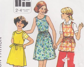 Teen Dress Pattern - Sewing Pattern for Girl's Wrap Dress, Jumper, Shirt, Pants - Easy Tween Pattern - Size 14  Bust 32" - Simplicity 8045 S