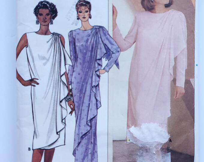 Grecian Dress Pattern Sewing Pattern for Asymmetric Draped Evening Gown