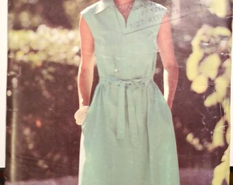 70s Vintage Sewing Pattern for Shirtdress and Belt - B34 Dress- Size 12 - Bust 34" (87 cm) - See and Sew 5754 G