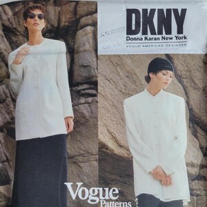 1990s Vintage Sewing Pattern for Below Hip Tunic Jacket, Long Bias Skirt, and Wide-Leg Pants - Sizes 8-12 Bust 31.5 to 34" - Vogue 1396