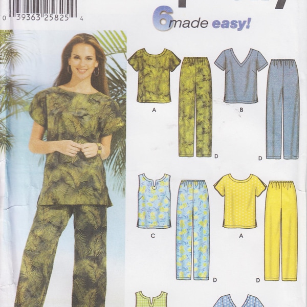 Easy Sewing Pattern - Ladies' Pants, Shorts, Tank Top and Short Sleeve Blouse - Size 18W to 24W - Bust 40-46" - Simplicity 7236 G