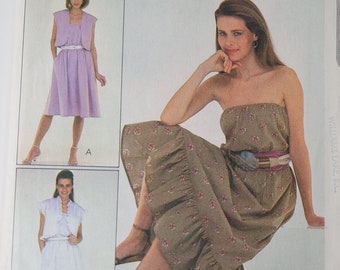 Strapless Dress Pattern - UNCUT 80s Vintage Sewing Pattern for Sundress with Jacket - B32.5 to B34 - McCall's 8063