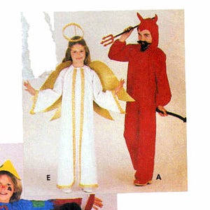 Cartamodello per costume da bambino taglia 7 diavolo spaventapasseri angelo vintage inglese o francese petto 26" (66 cm) Butterick 4073