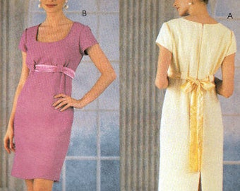 Empire Waist Dress Pattern - UNCUT Sewing Pattern for Gown - Elegant  Cocktail or Prom Dress - B34 B36 B38" Mccall's 8820 - S - Etsy