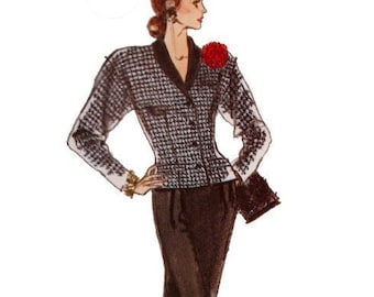 UNCUT Vogue Women's Suit Pattern - Sewing Pattern for Short Jacket & Pencil Skirt - Size 6 8 10 - Bust 30.5-32.5" (78-83 cm) - Vogue 7315 S