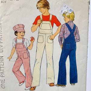 Einfachheit 7015 Schnittmuster für Teenager Latzhose und Engineer Cap Gr. 10-12 Taille 63-66cm