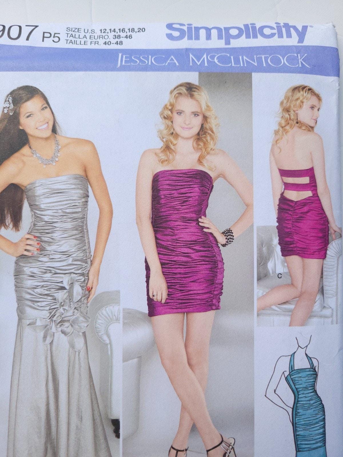 slim fit dress slacks Astee T3000 Elegant Formal Dress with Strapless Straight Neckline Red / S main image 1