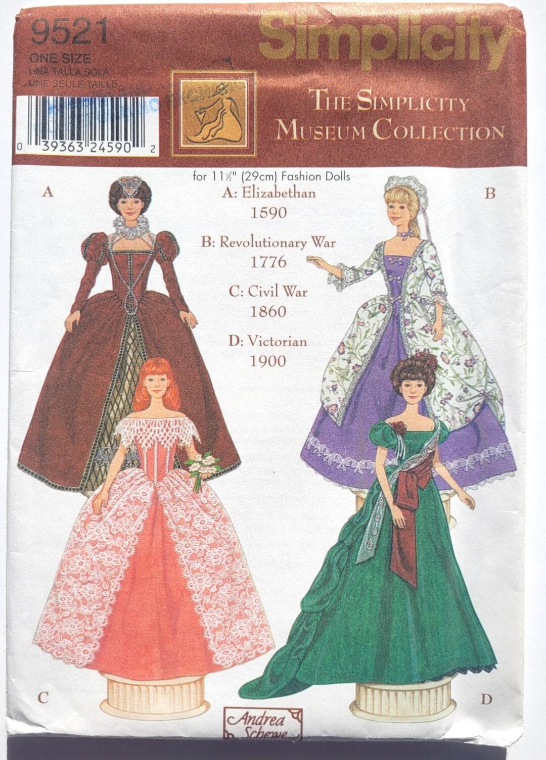 Simplicity 9521 Sewing Pattern for 11.5