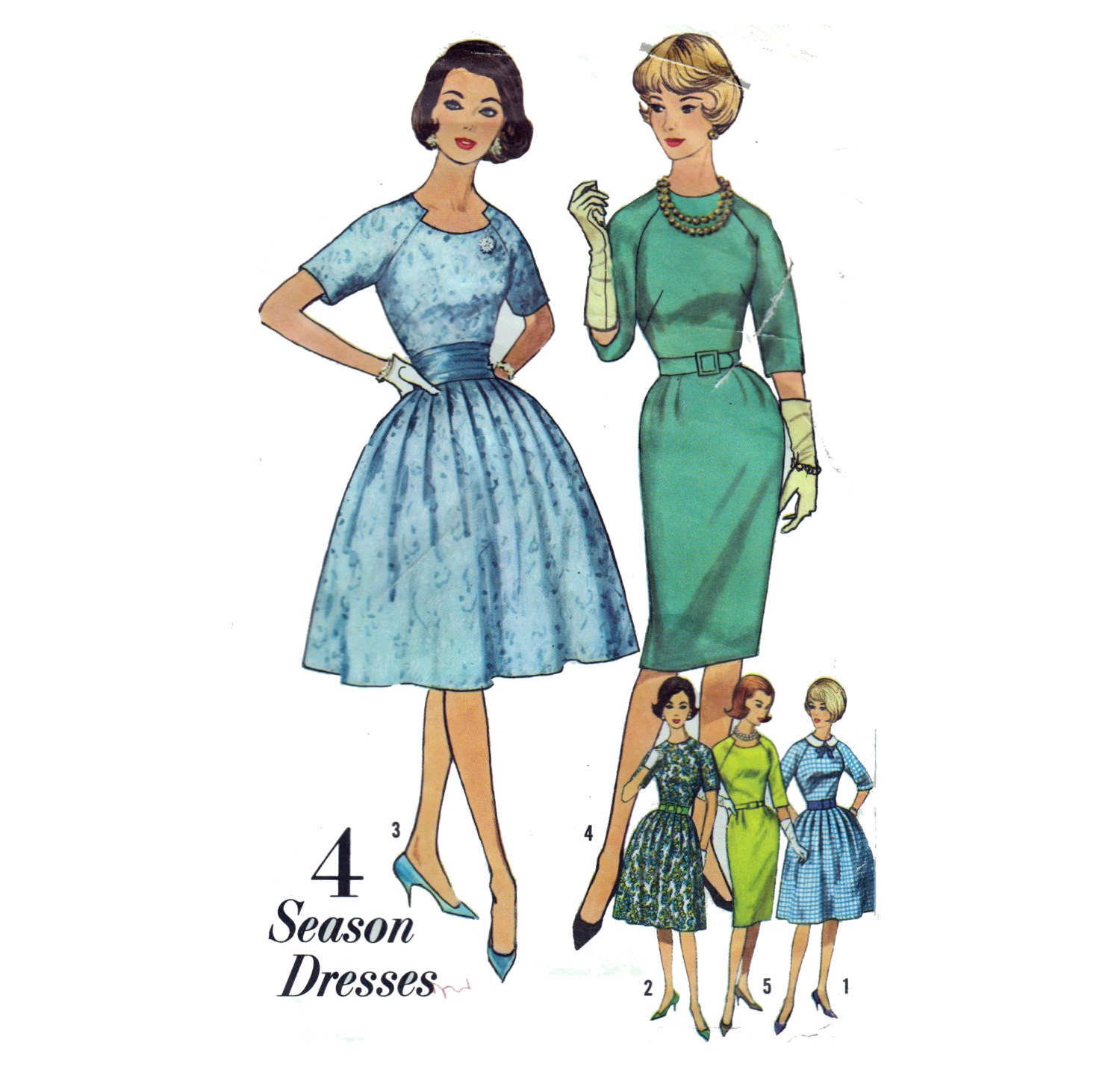 des années 50 robe Couture patron col Claudine détachable Etsy