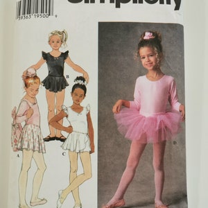 Sewing Pattern for Child's Tutu, Leotard, Dance Skirts, Bag, Bun Cover and Scrunchie Sizes 5 6 7 8 Chest 24-27 61-69 cm Simplicity 7351 image 2