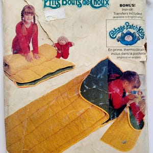 Butterick 3045 Vintage 80er Jahre Schnittmuster für Cabbage Patch Puppe und Kind Schlafsack Patch inklusive Bügelbild