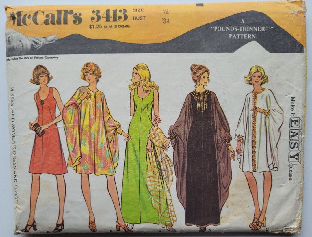 Easy Vintage Sewing Pattern for Evening Dress and Cocoon Float