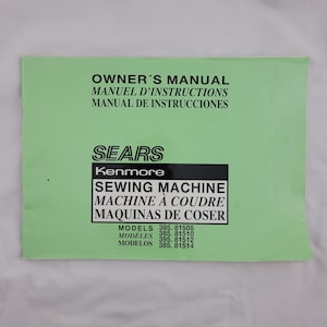 Vintage Sears Kenmore Sewing Machine Owner&#39;s Manual English Francais Espanol