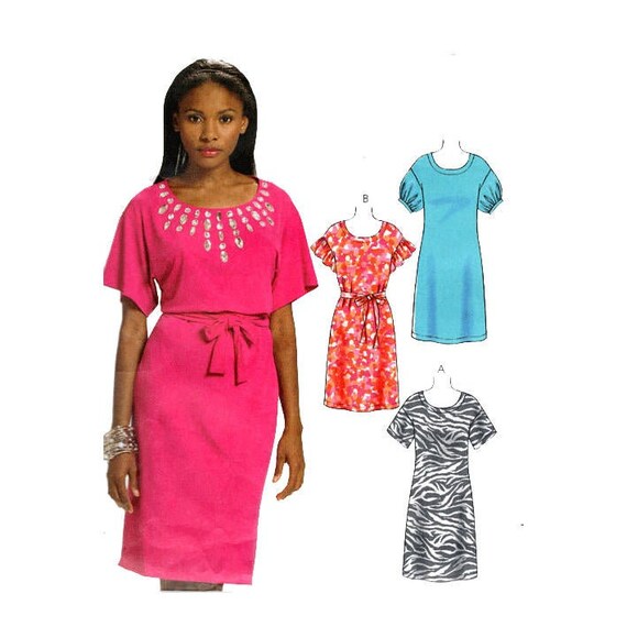 Easy Dress Pattern New Sewing Pattern for Frock With Sleeve Variations Frock Design Size 14 18 Bust 36 40 92 102 Cm Mccalls 6026 G Etsy
