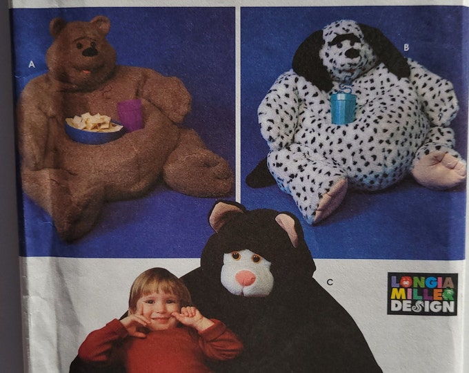 Bean Bag Chair Pattern Sewing Pattern for Child Size Bear, Dog and Cat