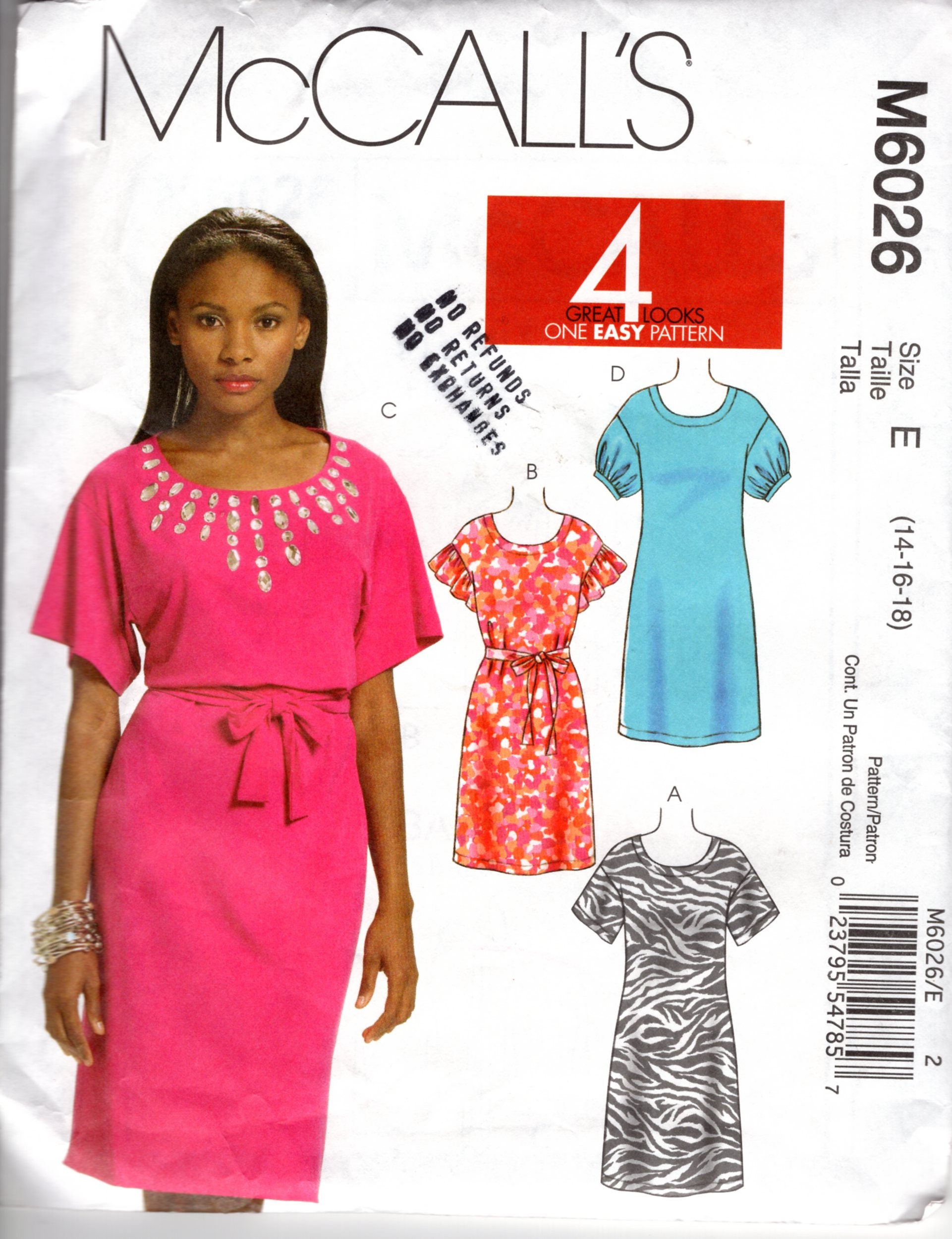Easy Dress Pattern New Sewing Pattern for Frock With Sleeve - Etsy Canada