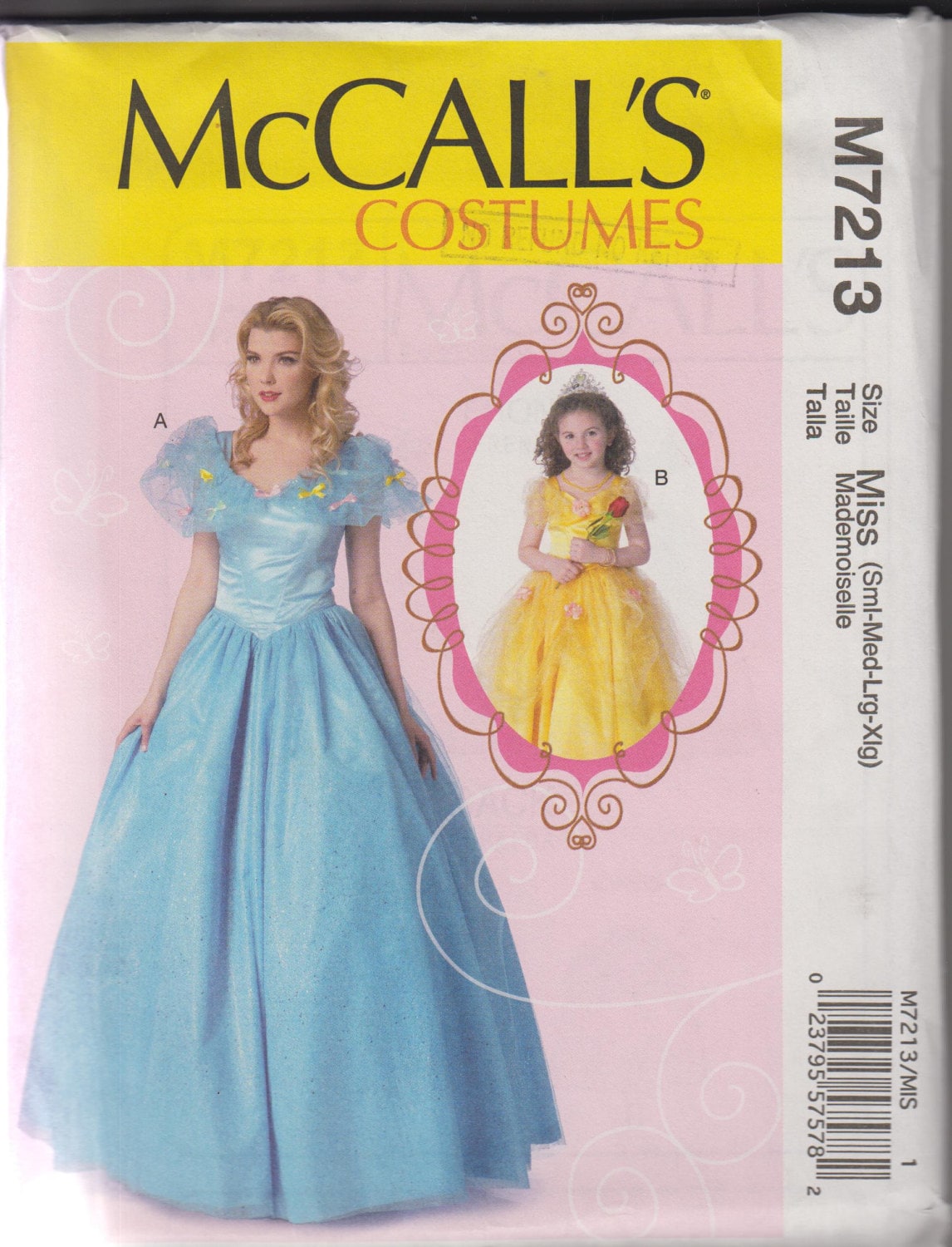 Belle Costume Sewing Pattern Adult Woman's Princess Dress Etsy