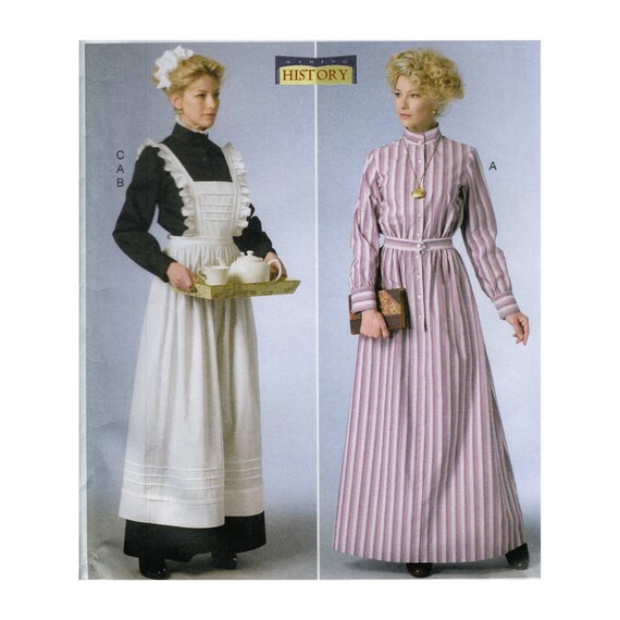 Women's Historical Dress Sewing Pattern Maid Servant Mrs. Etsy