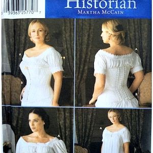 Simplicity 7215 Sewing Pattern for Historical Corset And Chemise Civil War Era Costume Sz 6-12 Bust 30.5-34"