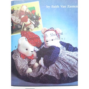 OSKRIDNA Simplicity Crafts 7474 Symönster för Dekoratörskaniner och Björnar av Faith Van Zanten