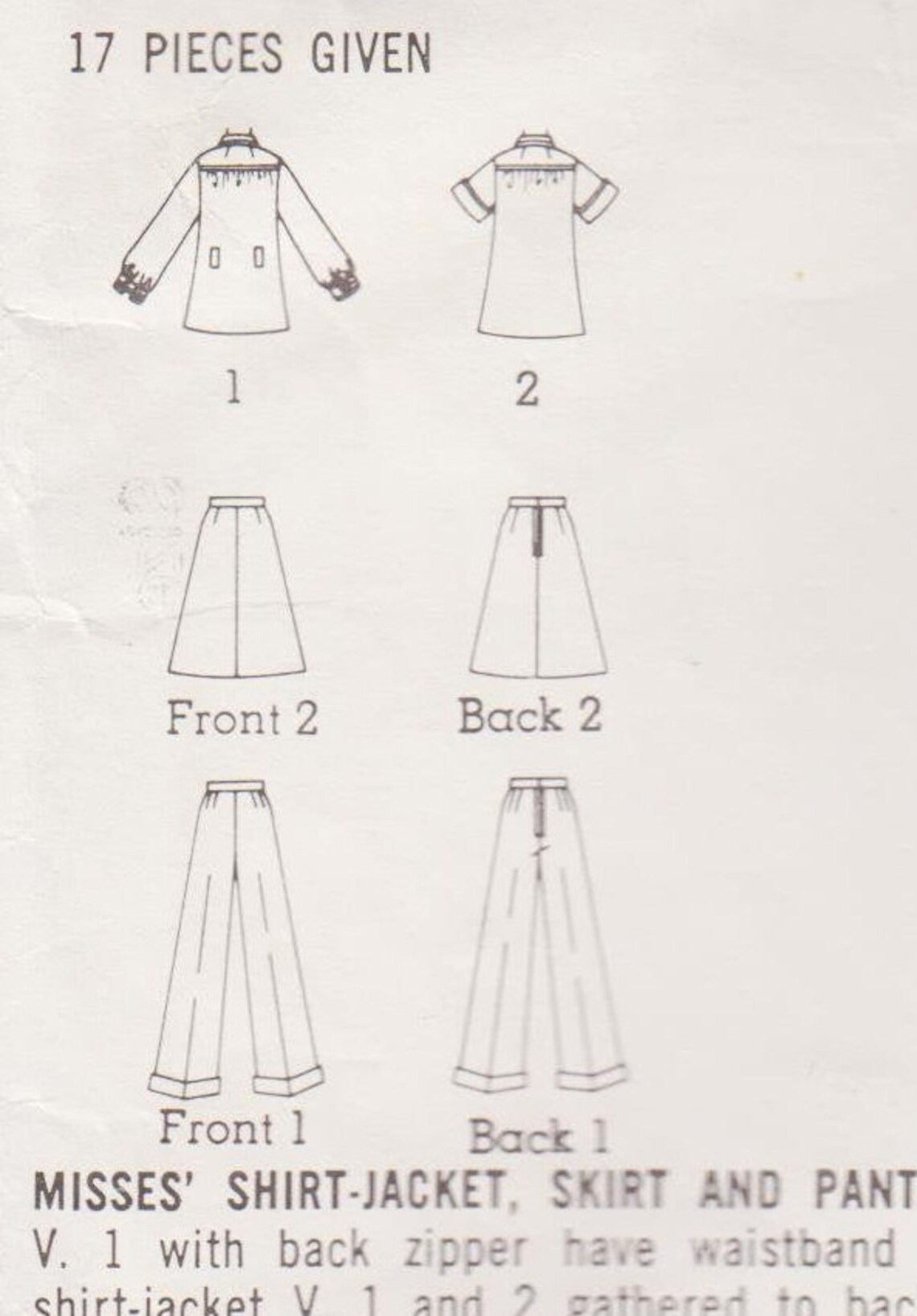 Bust 34 Vintage Sewing Pattern for Women's Shirt Etsy