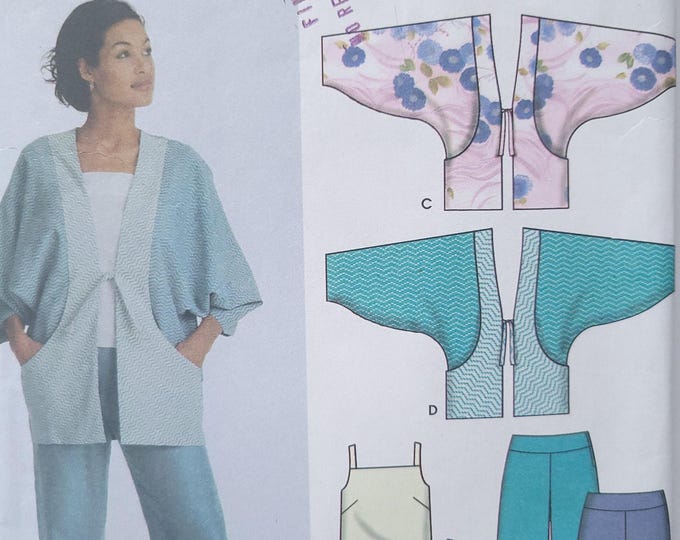 UNCUT Sewing Pattern for Woman's Pants, Tank Top, and Kimono Jacket W ...