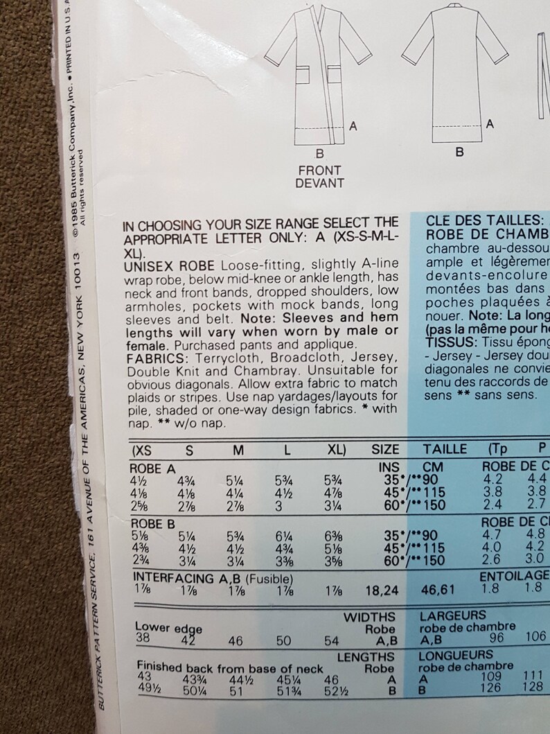 Sewing Pattern for Men's Robe and Women's Robe Long Etsy