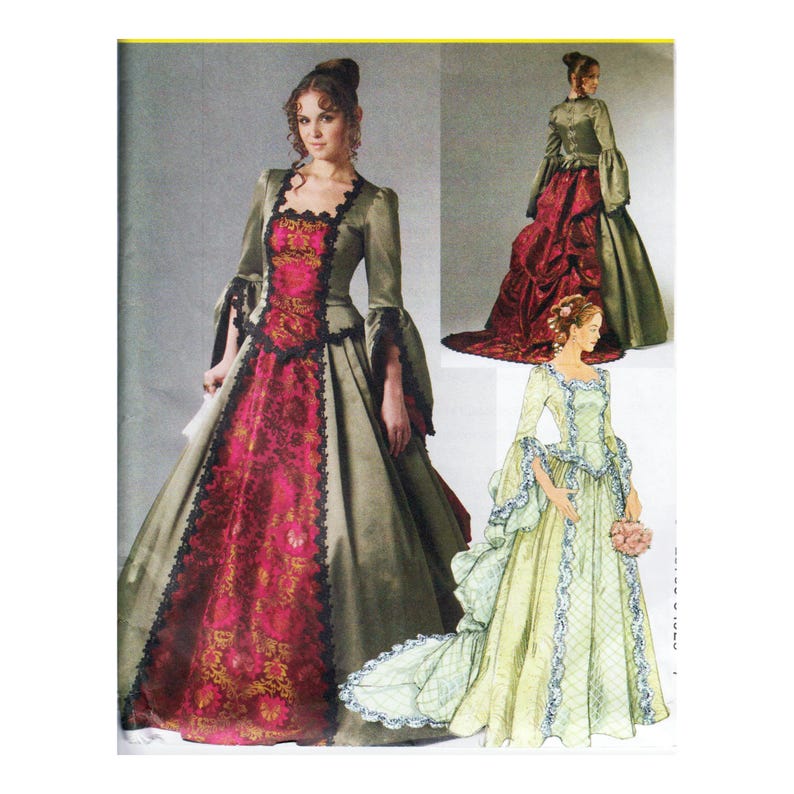 Détachable Buste » Mccall Taille 18 Train Femmes Patron Historique 20 36 W Costume Couture Peplumamp; 16 Victorienne 14 M6097 42 Robe SzpUVM