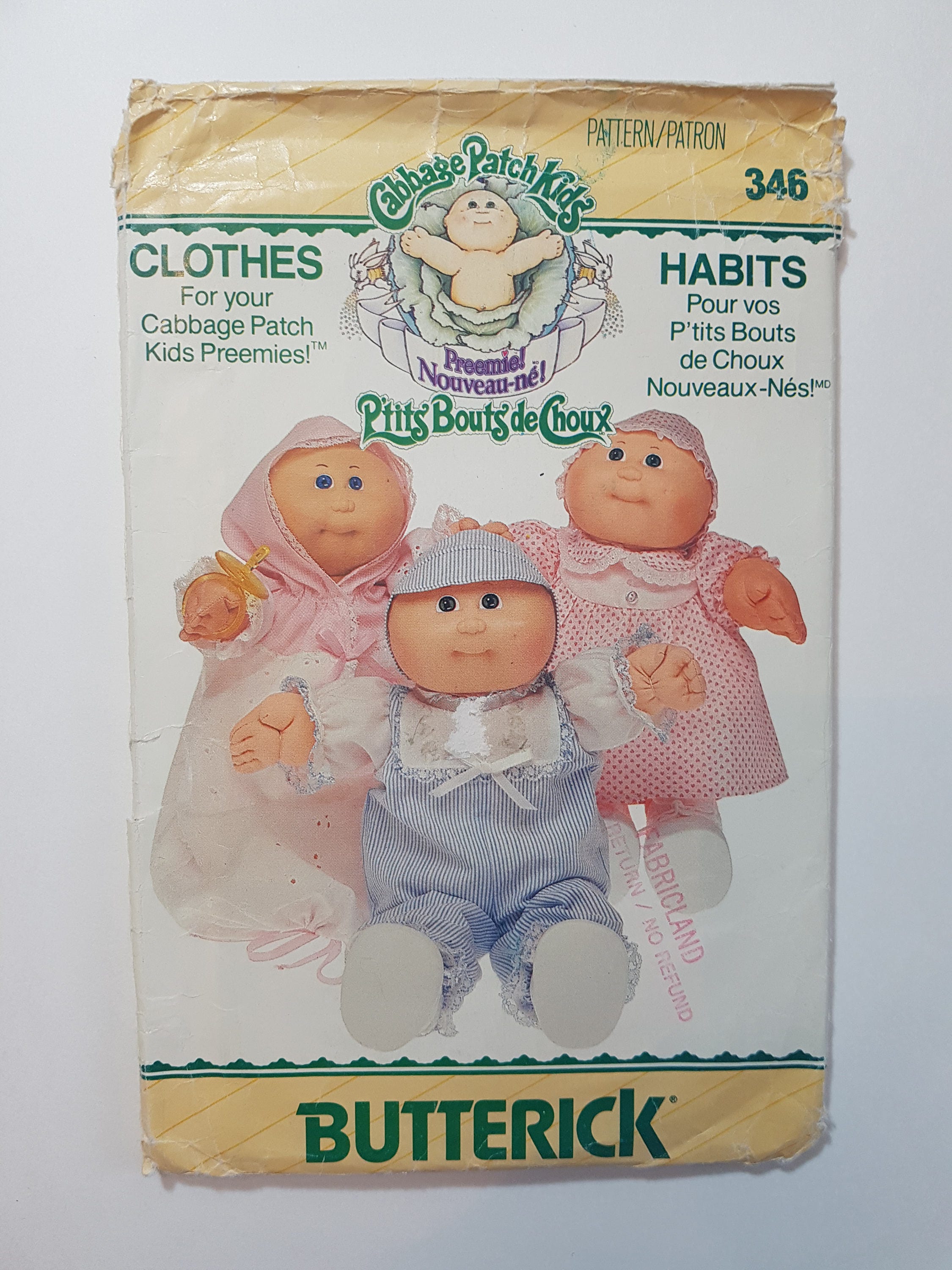 preemie cabbage patch doll clothes