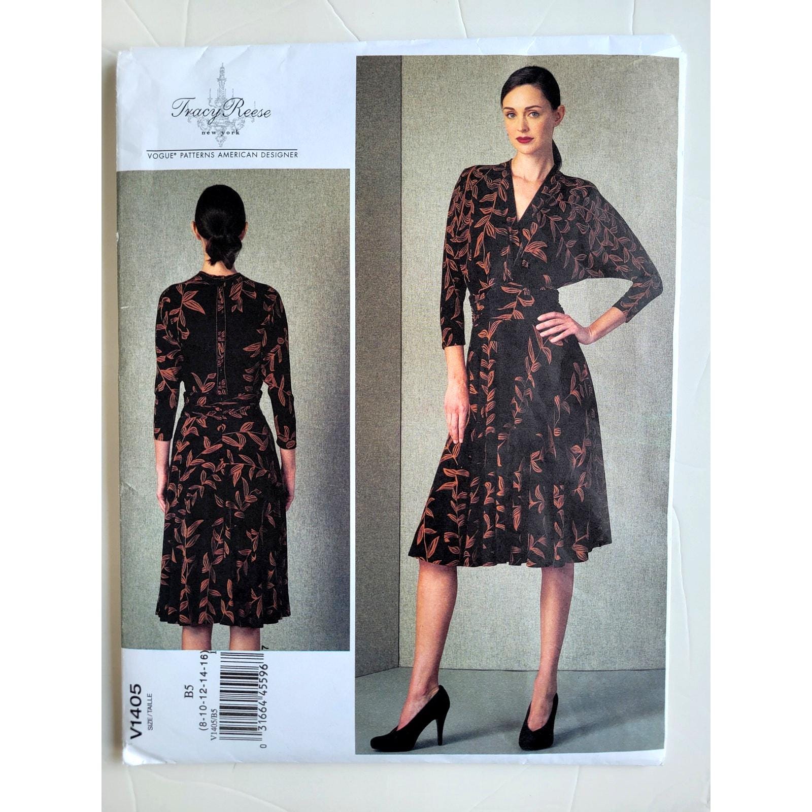 Vogue American Designer V1405 Sewing Pattern for Mock Wrap Dress