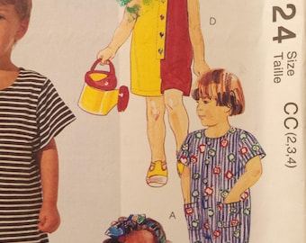 UNCUT Schnittmuster für 2-Stunden-Jumpsuit für Kinder - Größe 2 3 4 - McCalls 7024