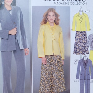 May include: A magazine cover featuring women's fashion designs. The cover includes a woman in a gray suit and another in a yellow jacket and floral skirt. The text "threads MAGAZINE COLLECTION" is at the top.