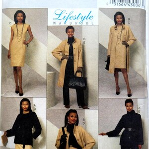 Butterick 5399 Sewing Pattern for Easy Trench/Below Hip Jacket Fitted Skirt Dress Belt Pants Sz 6-12 Bust 30.5-34"